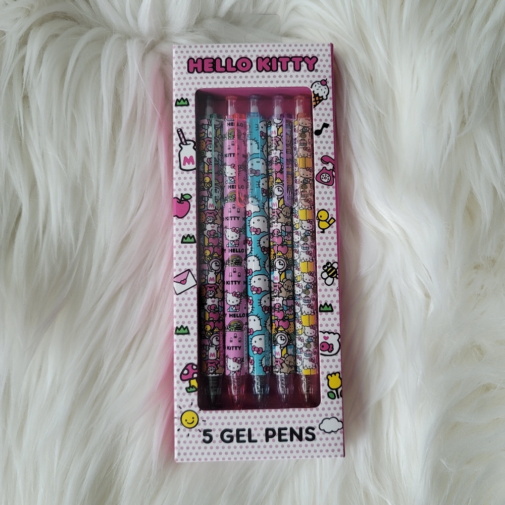 NEW Hello Kitty Gel Pens 5 Pack